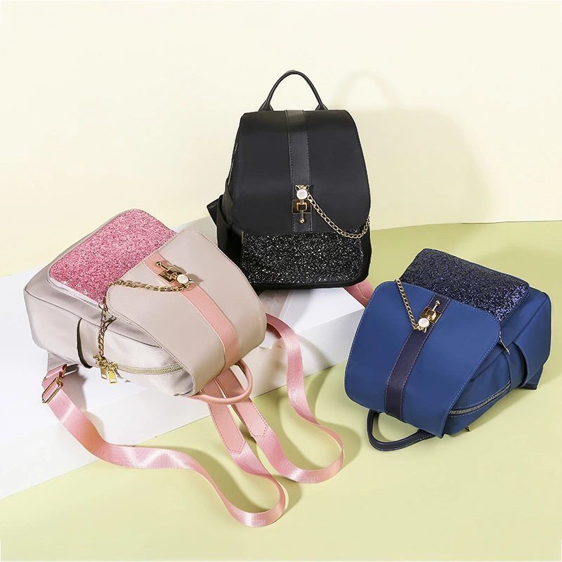Fashion Student Backpack Korean Sequin Travel School Bag