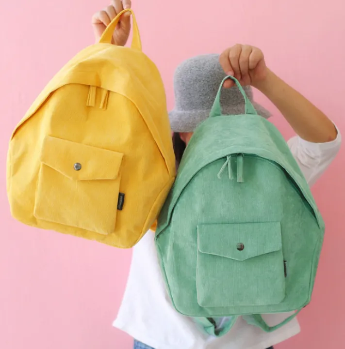 New wild female Harajuku ulzzang high school student literary shoulder bag female corduroy bag