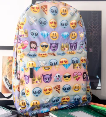 Environmentally Friendly Breathable Colorful Pattern Backpack Learning Easy Fashion Student Expression Bag