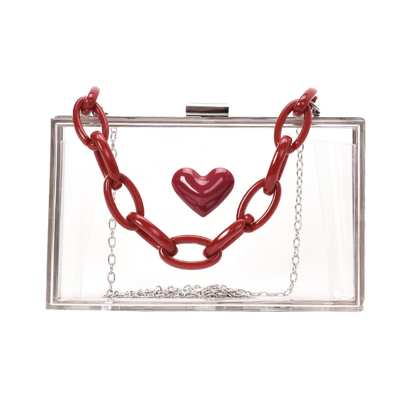 Small Satchel Chain Transparent Jelly Bag Shoulder Bag