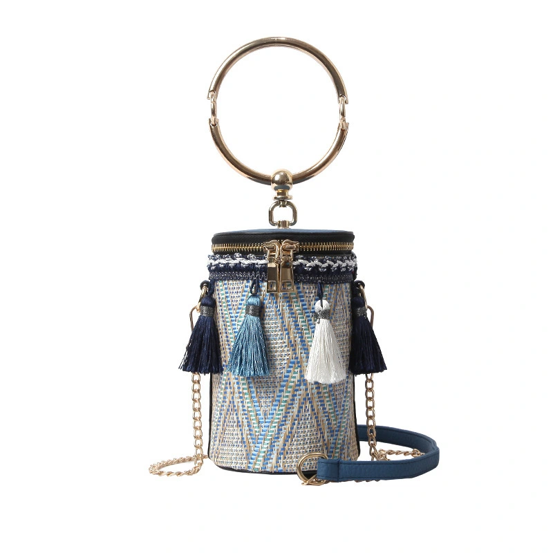 Luxury Handbag Women Bag Designer Retro Weave Feather Tassel lady Shoulder Bag