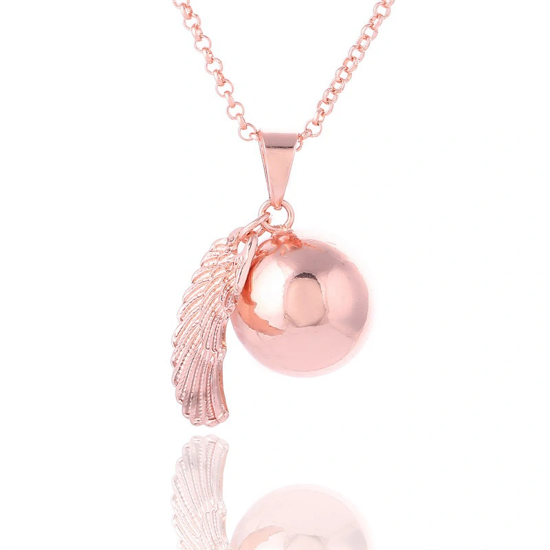 Angel wings bell necklace