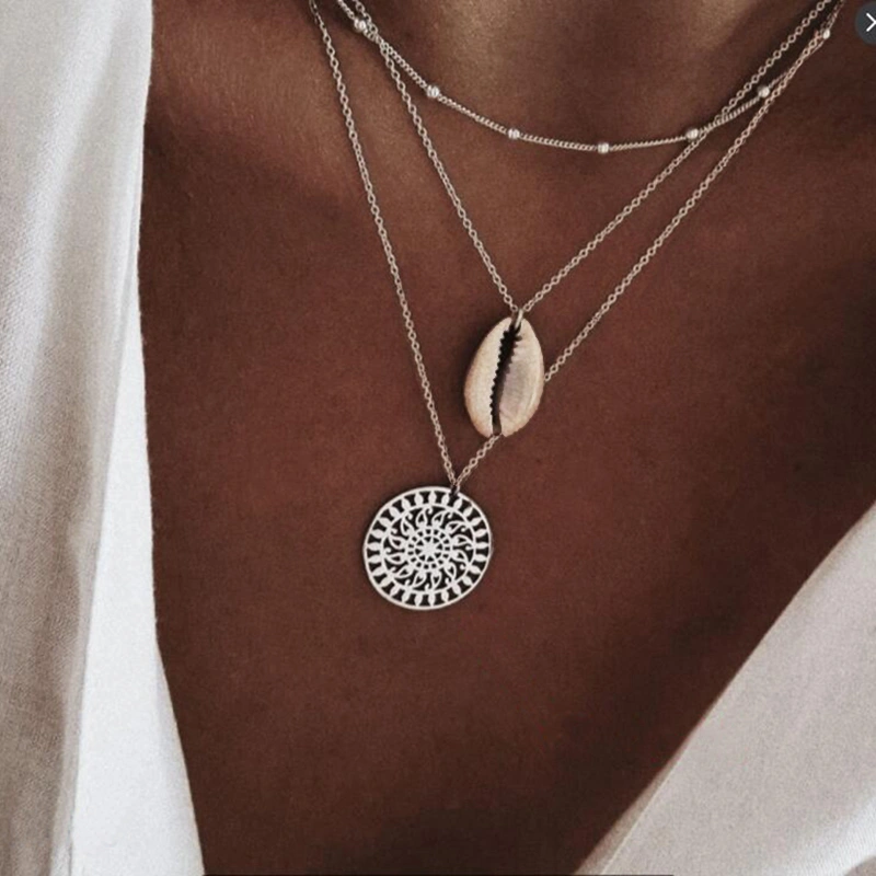 Moon Sun Multilayer Necklace