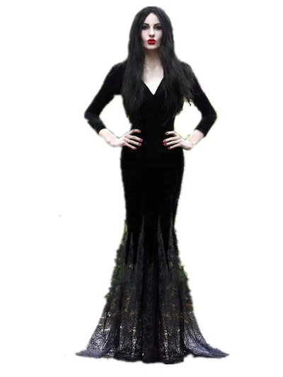 High waist long sleeve lace dress