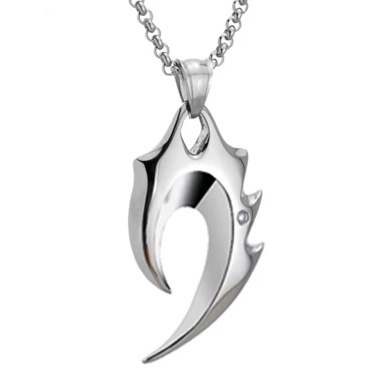 Titanium Steel Men's Wolf Tooth Necklace Pendant Decoration