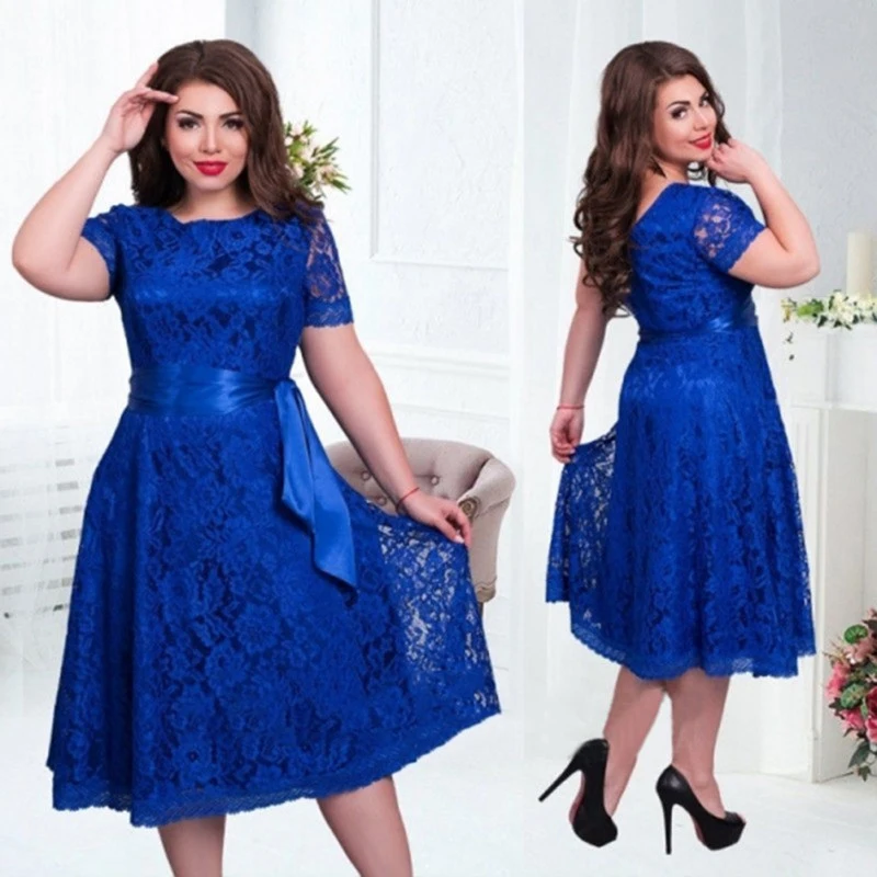 Short sleeve lace dress