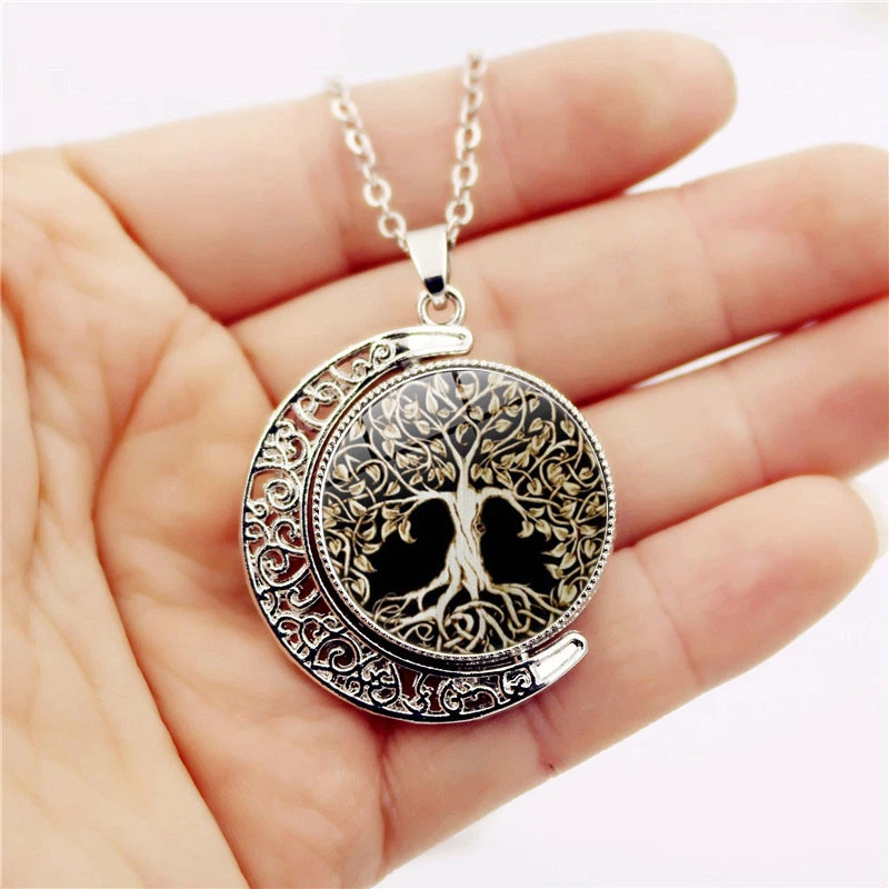 Crystal pendant sweater chain