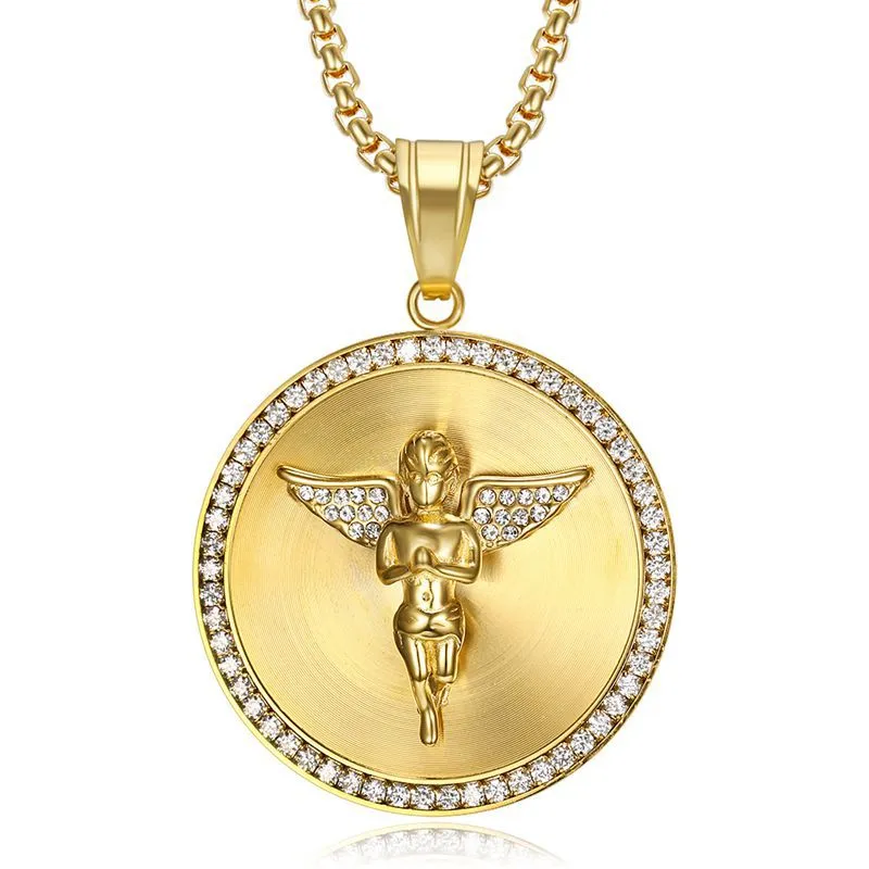 HIPHOP Zircon Angel Necklace