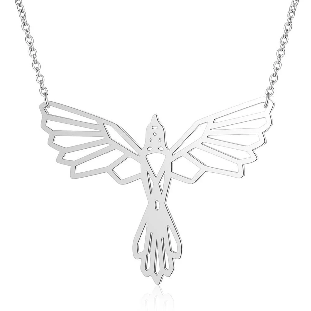 Fashion stainless steel animal phoenix necklace