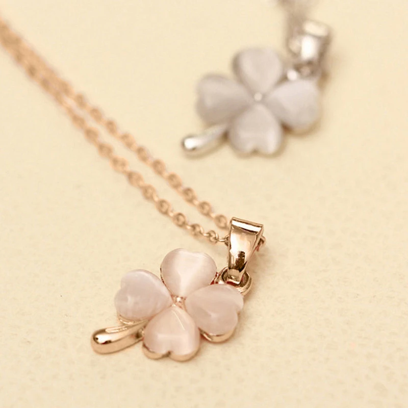 Opal Clover Necklace