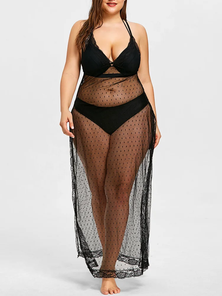 Sexy Lace Halter Halter Dress