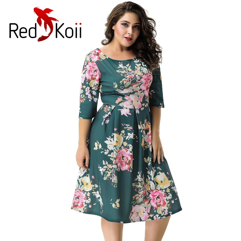 Plus Size Print Skirt Dress
