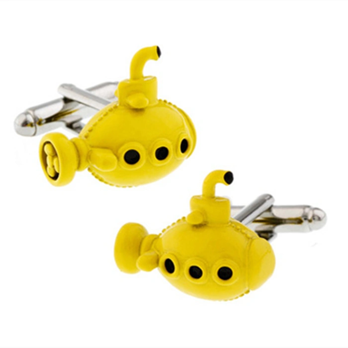 Copper Yellow Submarine Boat modeling Cufflinks spray painting French shirt sleeve nails men''s jewelry gifts