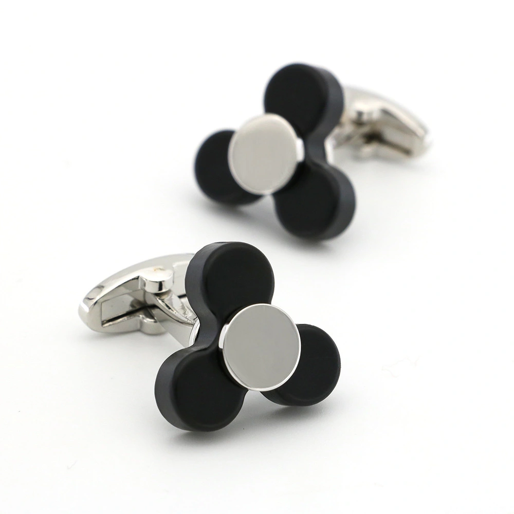 Creative Clover Petals Fingertip Spinning Cufflinks