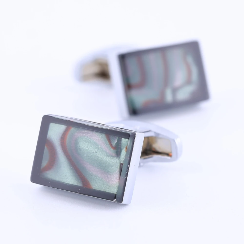 Factory Custom New Square Color Sand Cufflinks 