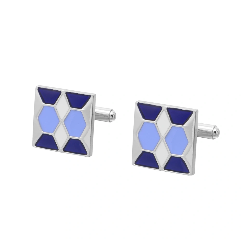 French Simple Cufflinks With Copper Drip Glaze