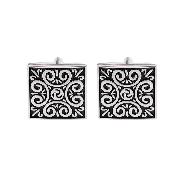 Vintage pattern paint color French shirt men's cufflinks cuffs cuffs