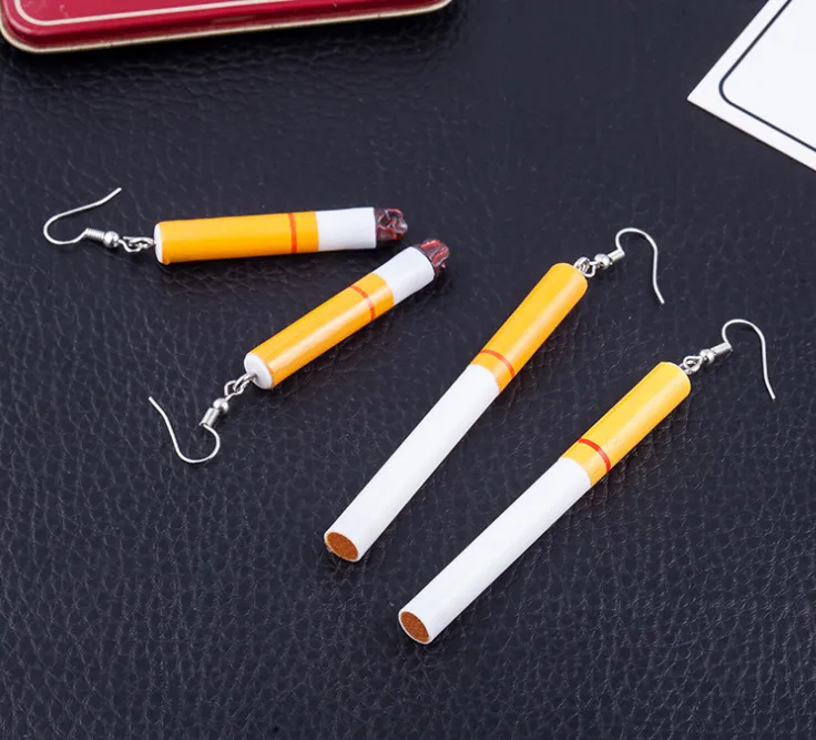 Cigarette Drop Earrings