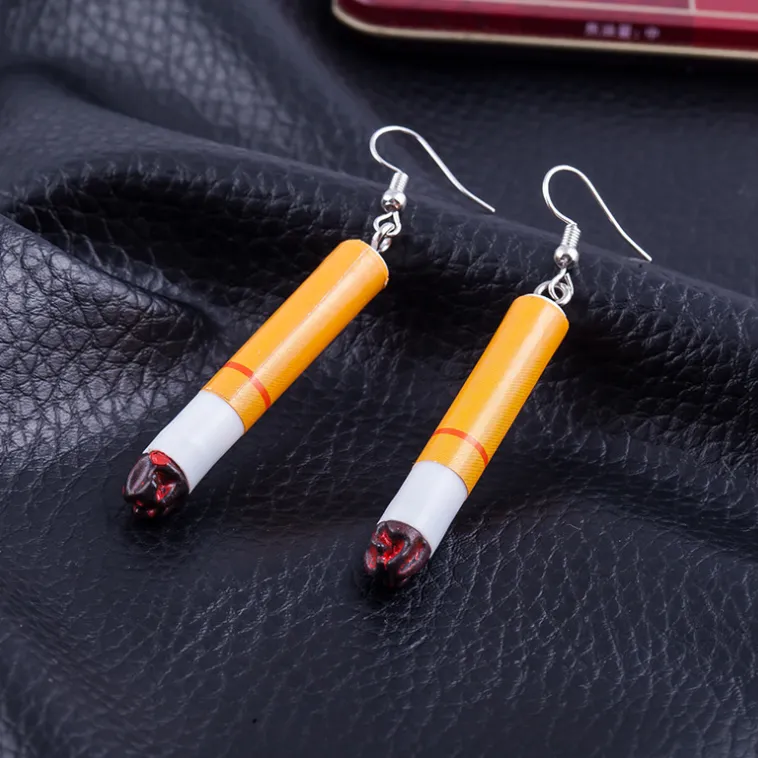 Cigarette Drop Earrings