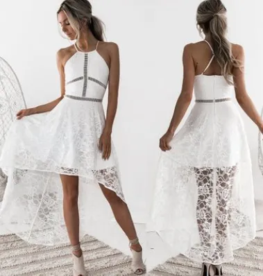 2021 Europe and the United States cross-border explosion dress dress lace lace irregular dress female