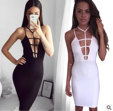USA SIZE Black and white suspender cross dress