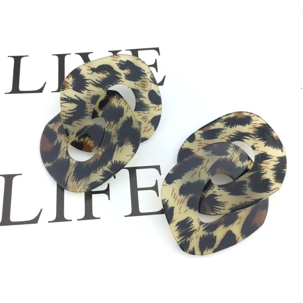 Leopard Print Two-piece Temperament Earrings