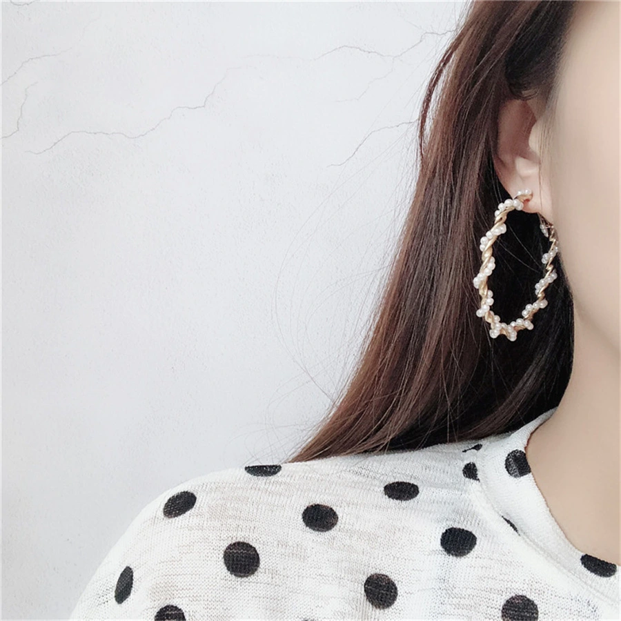 Exaggerated Spiral Large Circle Earrings