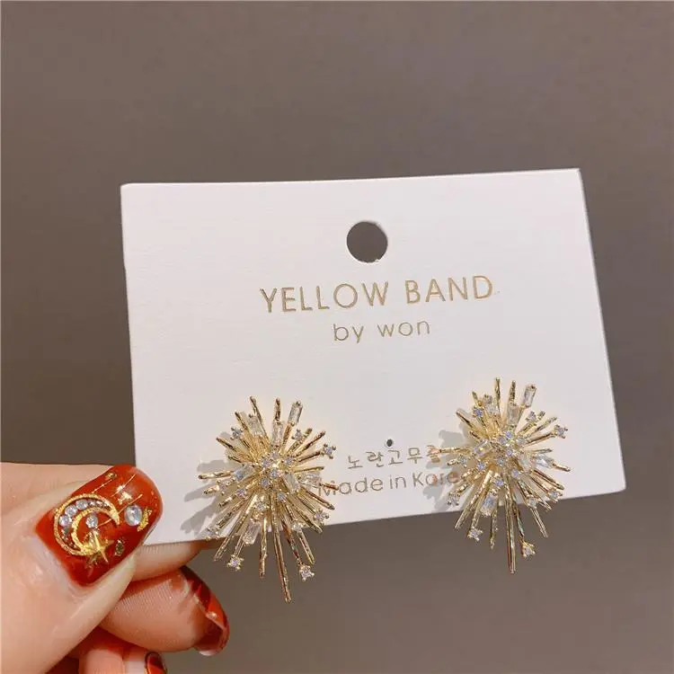 Fireworks Zircon Stud Earrings