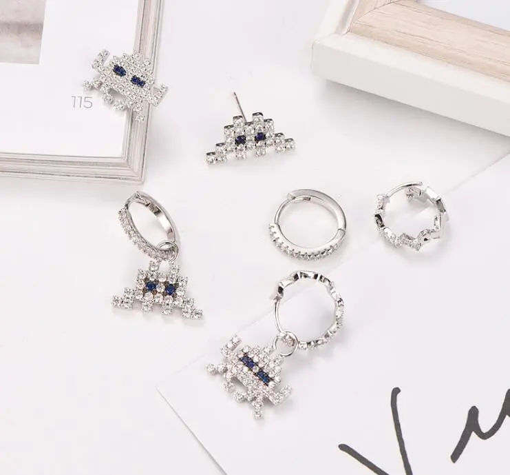 Fashion Sterling Silver Earrings Wild Personality Earrings
