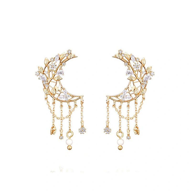 Bow star earrings tassels