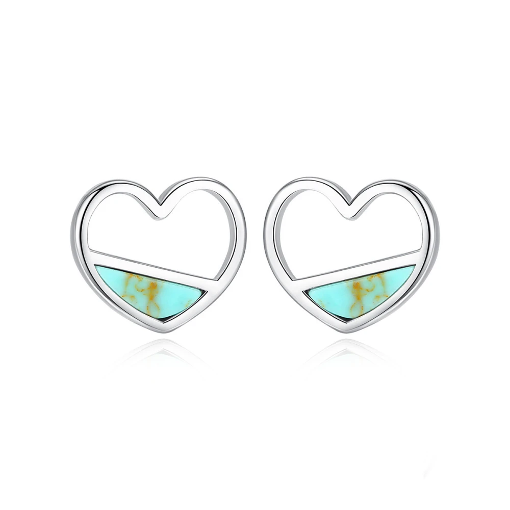 S925 sterling silver love earrings