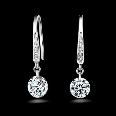 Zircon Silver Plated Earrings