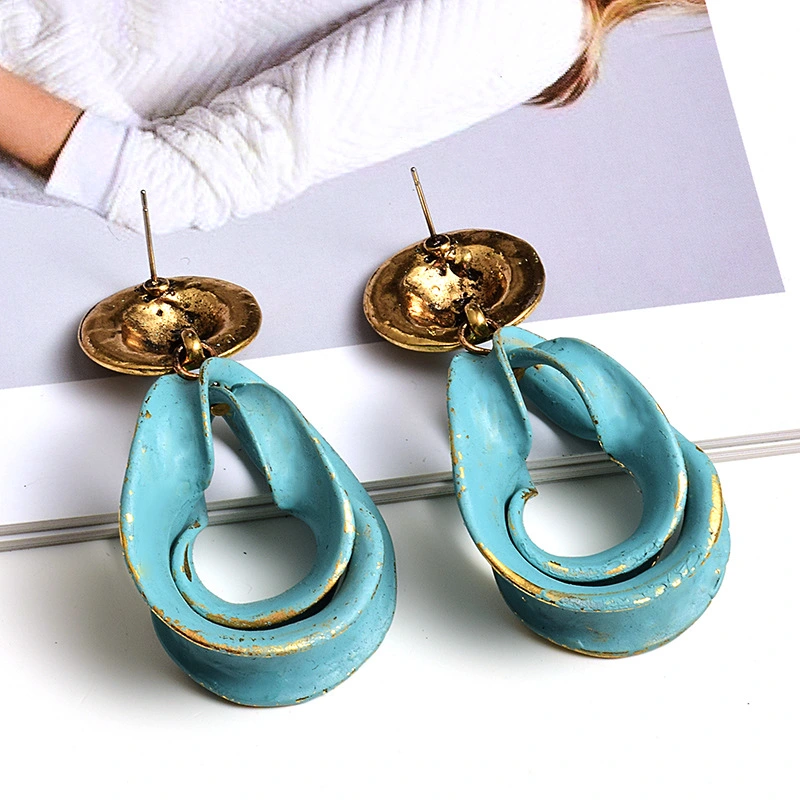 Oiled Retro Style Fashion Earrings