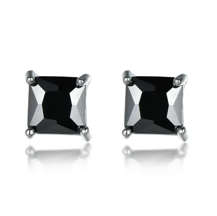 HYDE Attractive Charm 10 Colors Austrian Crystal Cube Stud Earrings For Women Girl Children Brincos pendientes