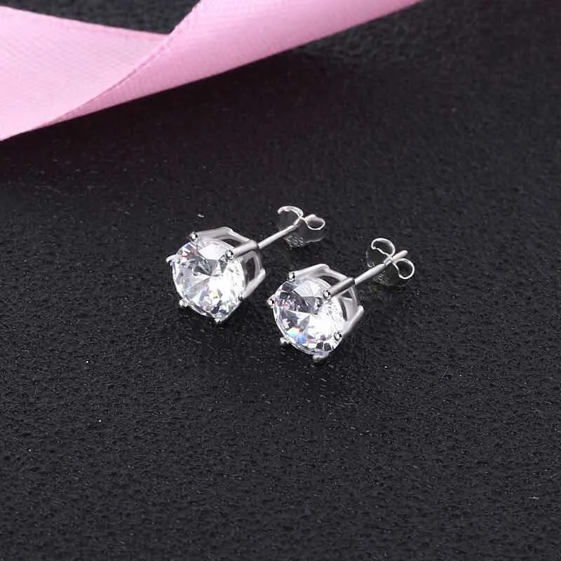 Small seven-claw round earrings