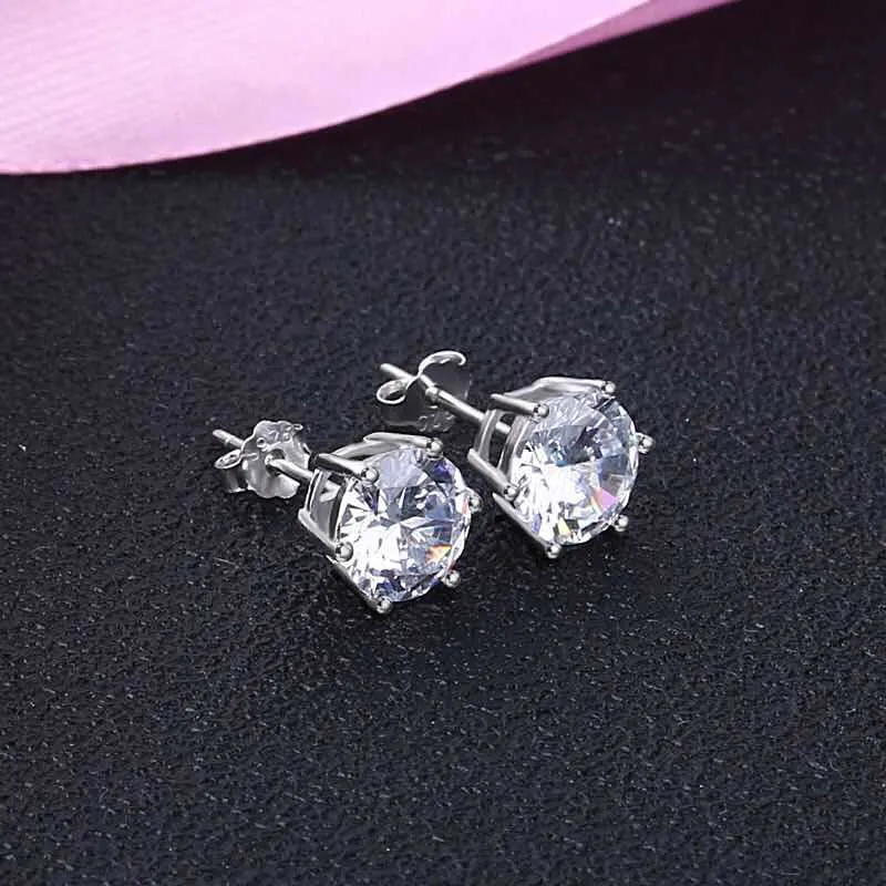 Small seven-claw round earrings