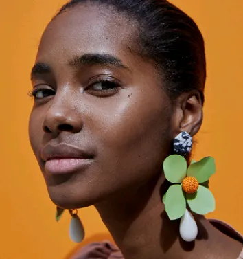 Fashion flower earrings earrings female holiday wind flower earrings natural elements solid petals earrings