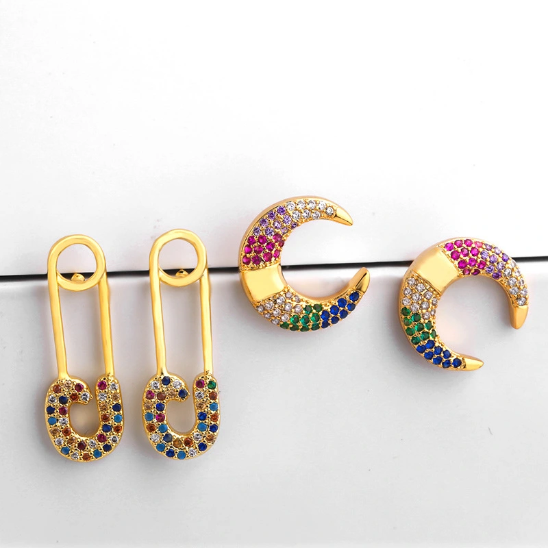 Multicolored Cubic Zirconia Earrings