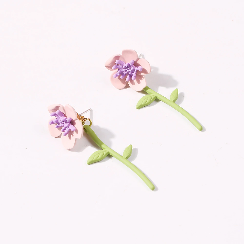 Korean style sweet super fairy flower earrings