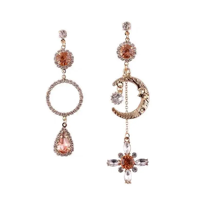 Vintage Baroque Crystal Stud Earrings