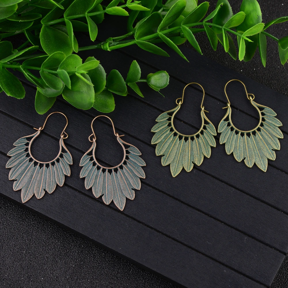 Hawaii palm leaf leaves earrings