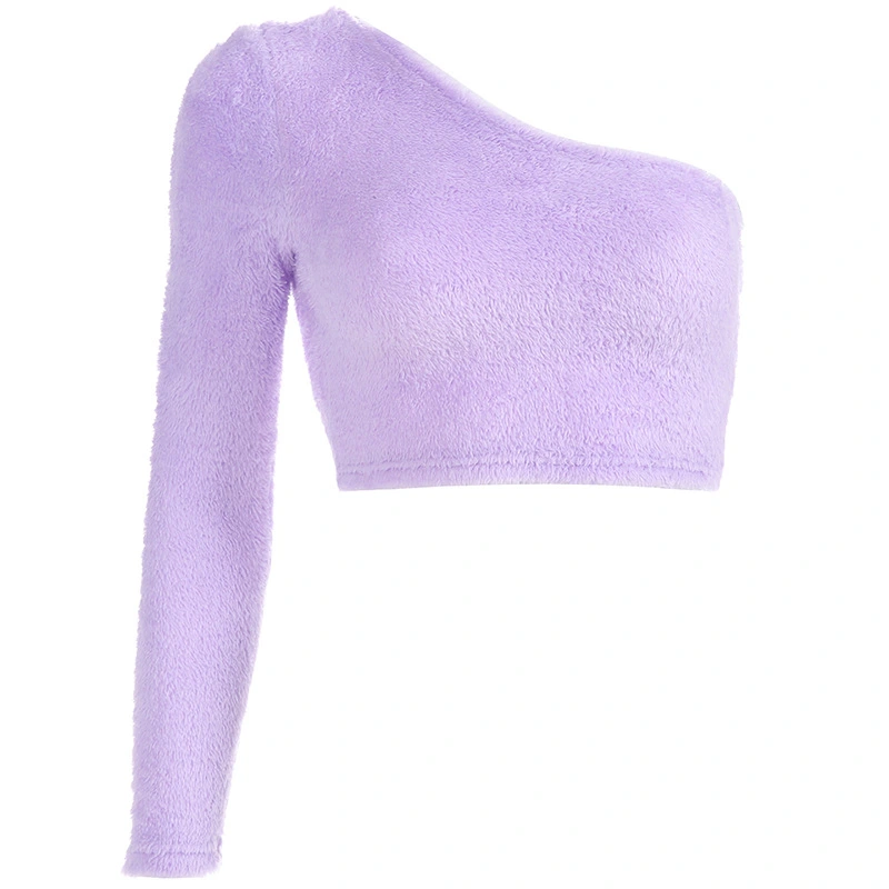 Irregular one-shoulder sweater