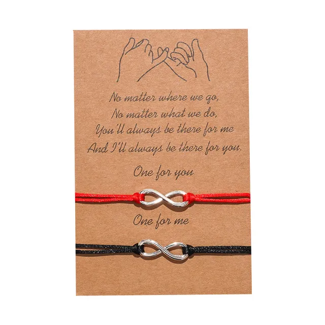 New Charm Bracelet For Friendship Couples 2pcs Set Volcanic