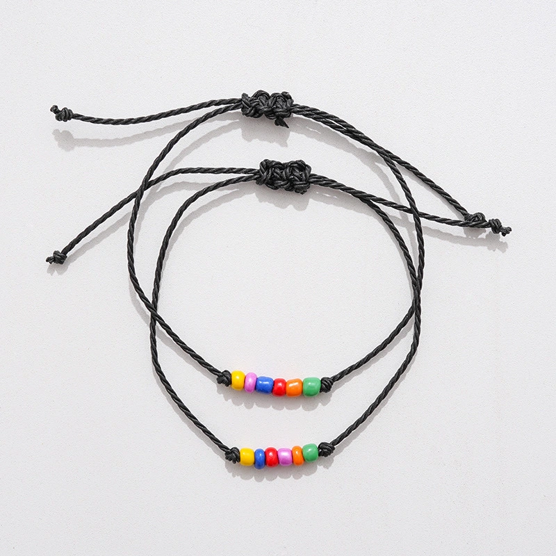 New Charm Bracelet For Friendship Couples 2pcs Set Volcanic