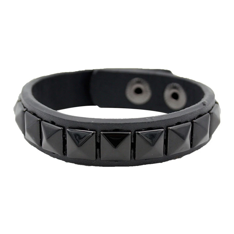 Single Tail Copper Rivet Bracelet Pu Bracelet