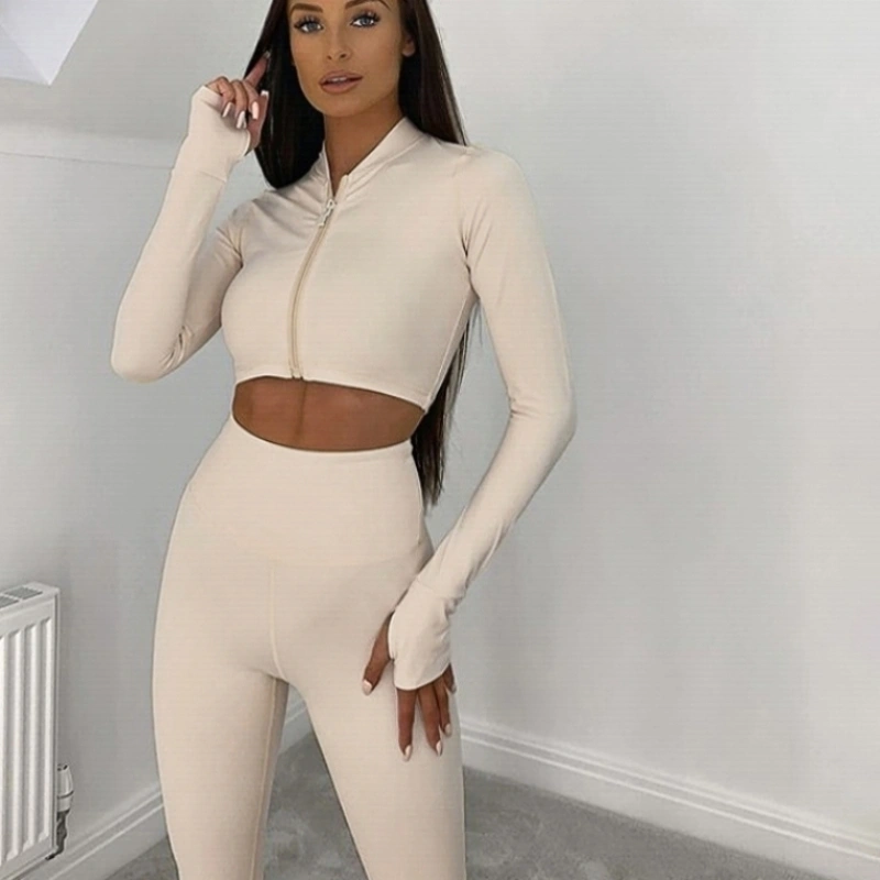 Zip shirt track pants suit