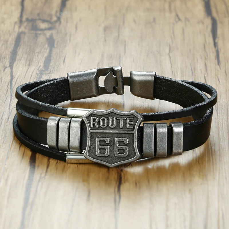 Road Mother Road Leather Bracelet Alloy Punk Retro Bracelet