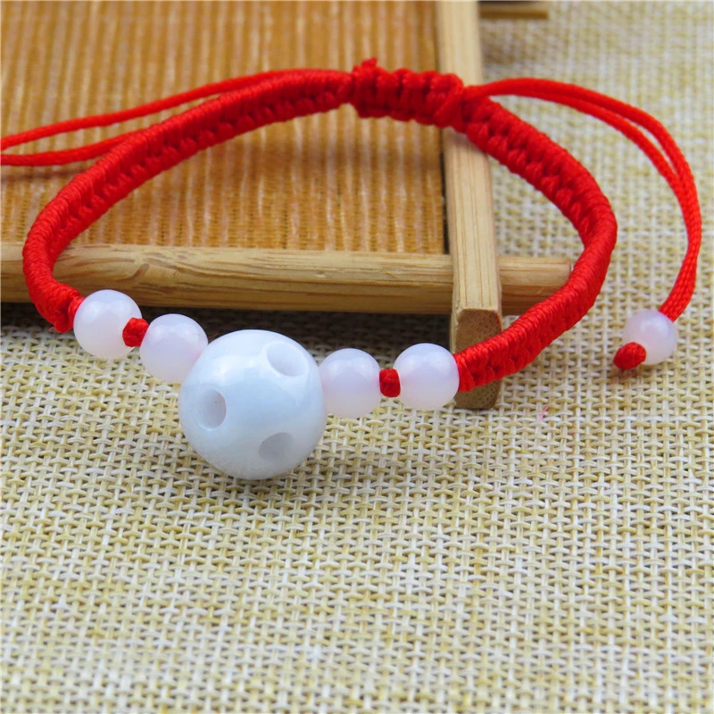 Natural Jade Jade Red String Bracelet Zodiac Year Red String Bracelet