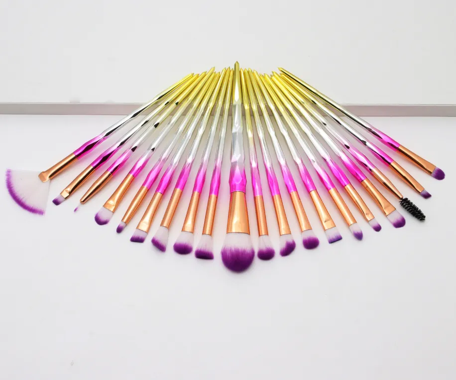 Colorful diamond handle makeup brush