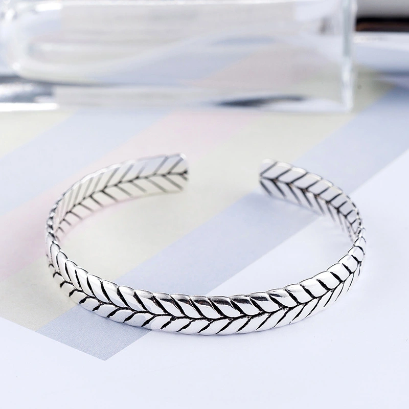 Snake Pattern Bracelet Female Creative Woven Bracelet Retro Opening Adjustable Bracelet